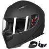 Image 1 : NEW ILM MOTORCYCLE HELMET ILM-317 MATTE BLACK