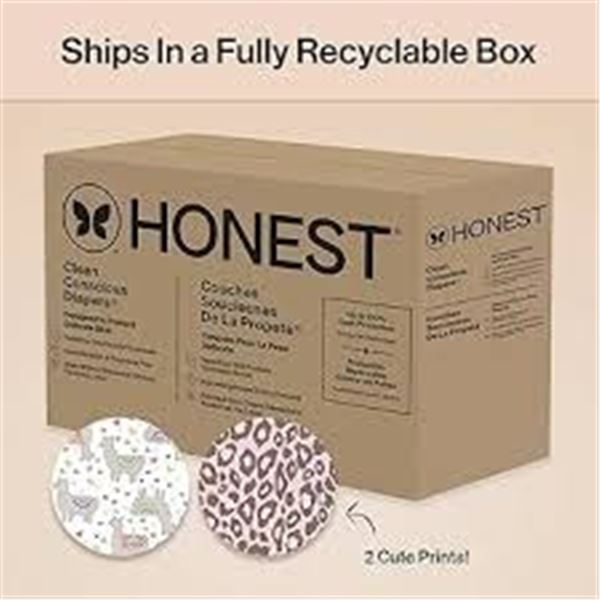 NEW 104 DIAPERS HONEST SIZE 4