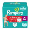 Image 1 : NEW 108 DIAPERS PAMPERS CRUISERS 360 SIZE 4