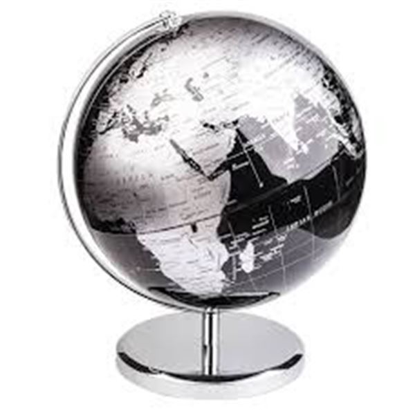 NEW WITH BOX EXERZ 12" METALLIC BLACK GLOBE