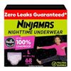 Image 1 : NEW 68CT NINJAMAS LARGE NIGHTTIME UNDERWEAR