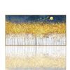 Image 1 : BRAND NEW CANVAS WALL ART BLUE GOLD TREE 24 X 48"