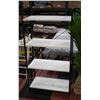 Image 1 : NEW ASSEMBLED 4 TIER WHITE AND BLACK SHELF