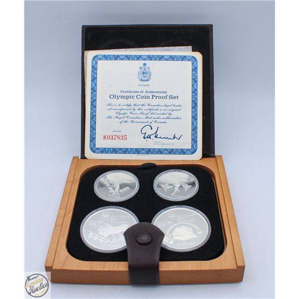 1976 OLYMPIC 4 SILVER COIN SET