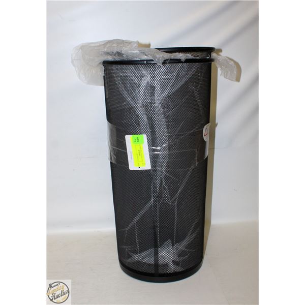 NEW 2PK MESH TALL SKINNY BLACK TRASH CAN