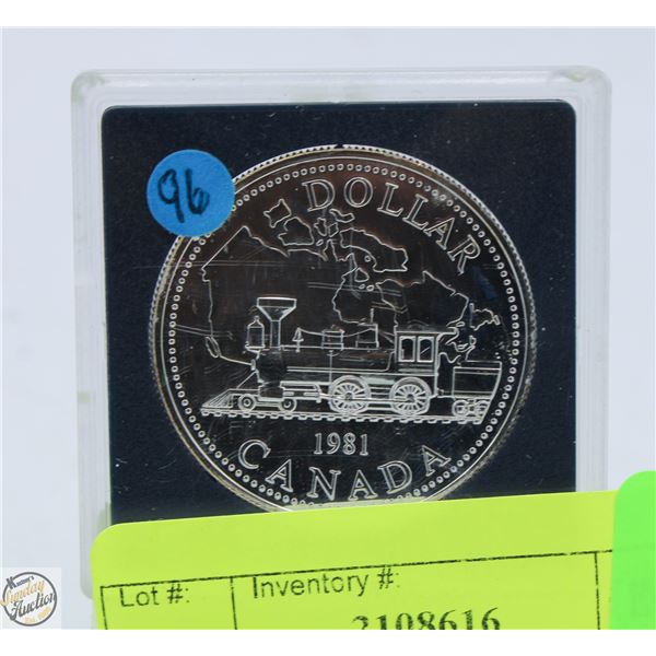 1981 CANADA PROOF SILVER DOLLAR