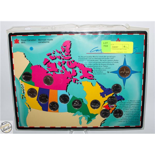 CANADA 125 ANNIVERSARY COIN SET
