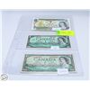 Image 1 : THREE CANADIAN $1 BILLS; 1954, 1967 & 1973