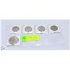 Image 1 : 4 US HALF DOLLARS & 1 US DOLLAR