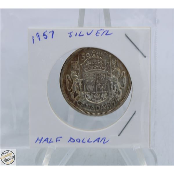 1957 CANADIAN SILVER HALF DOLLAR
