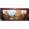 Image 1 : FRAMED CANVAS PICTURE FALL SCENERY 30" X 55"