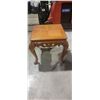 Image 1 : BRAND NEW IN BOX OAK CARVED STYLE END TABLE