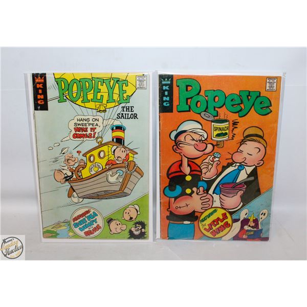VINTAGE 2 KING COMICS POPEYE