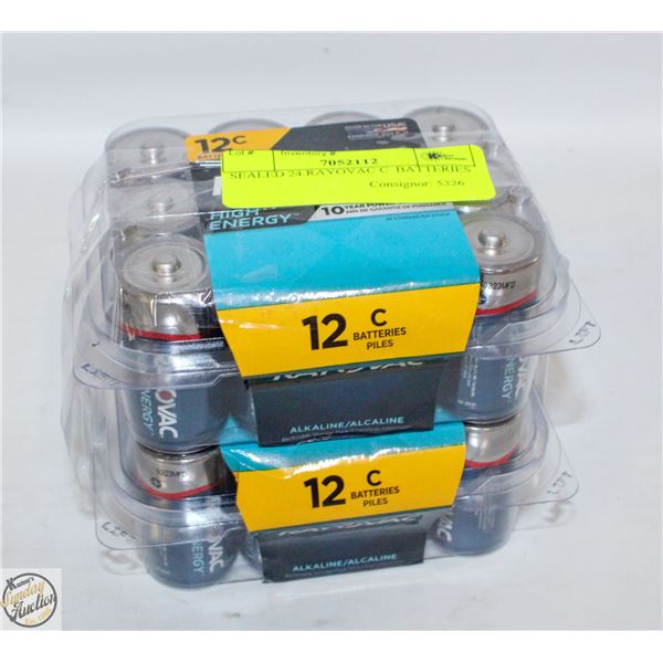 SEALED 24 RAYOVAC C  BATTERIES