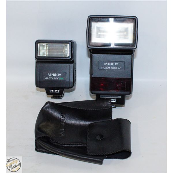 LOT OF 2 MINOLTA MOUNT FLASH