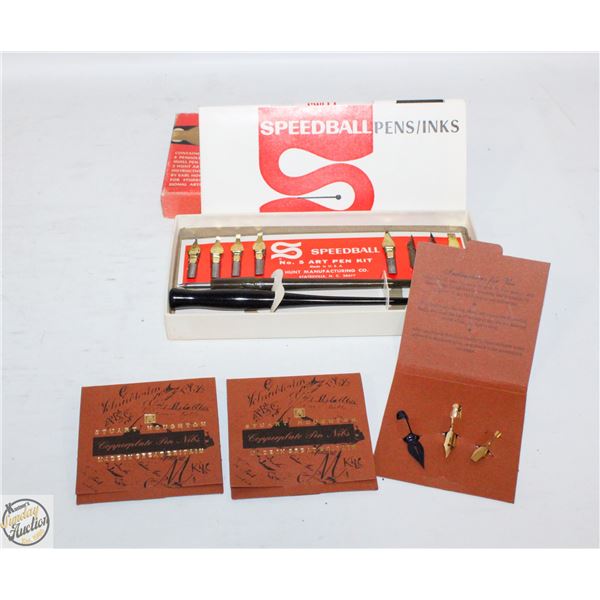 VINTAGE SPEEDBALL ARTIST PEN KIT