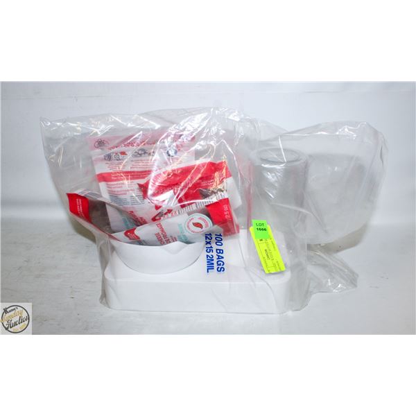 PET FOOD + WATER BOTTLE BOWL DISPENSER +