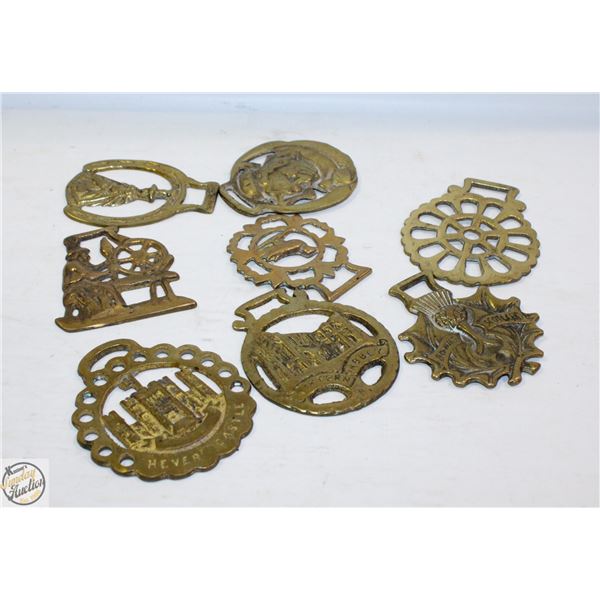 8 PCS ESTATE HORSE BRASS