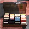 Image 1 : THIRTY-THREE 8 TRACK TAPES IN A WOODEN CASE