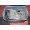 Image 1 : TOTE OF SHOP TOOLS AND ACCESSORIES