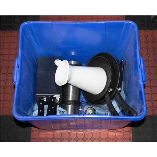 RECYCLE BIN, THERMOS, HOSE ATTACHMENT, INCOMPLETE