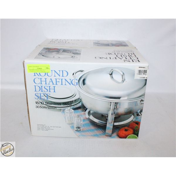 ROUND CHAFING DISH SET STAINLESS STEEL 12 INCHS