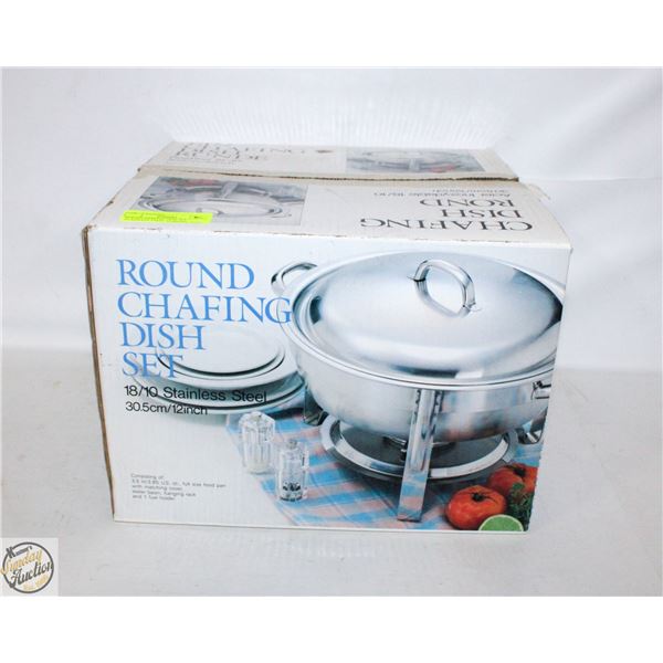 ROUND CHAFING DISH SET STAINLESS STEEL 12 INCHS