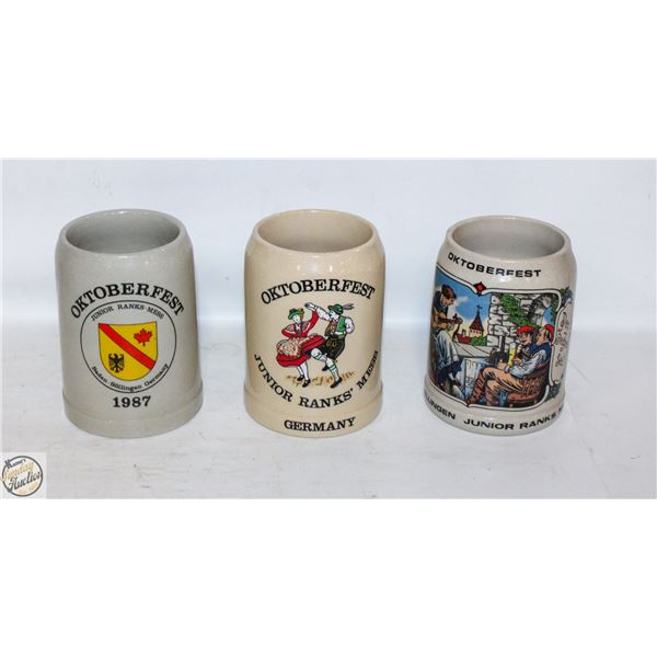LOT OF 3 STEINS