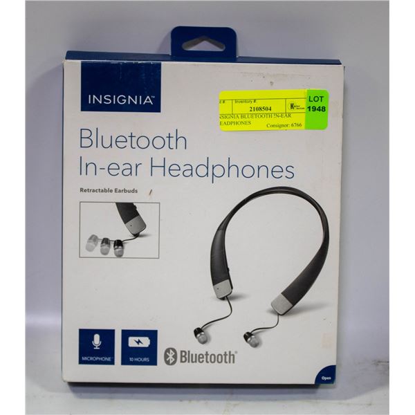 INSIGNIA BLUETOOTH IN-EAR HEADPHONES