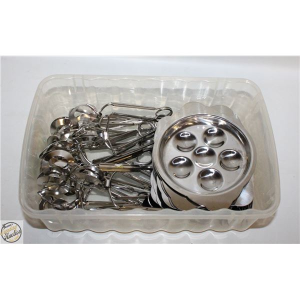 ESCARGOT TONGS WITH TRAYS AND FORKS
