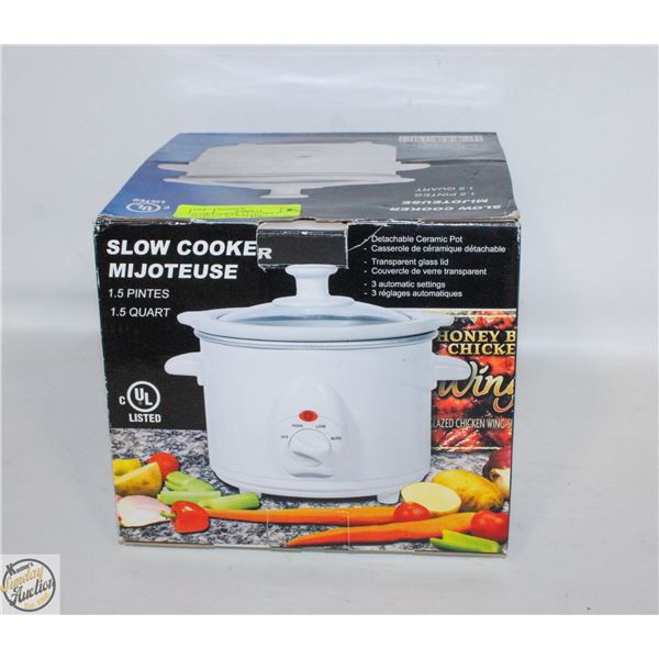 SLOW COOKER 1.5 QUART 3 SETTINGS AUTOMATIC
