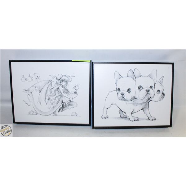TWO NEW BOARD PRINTS BY CAMILLA D'ERRICO "CERBERUS