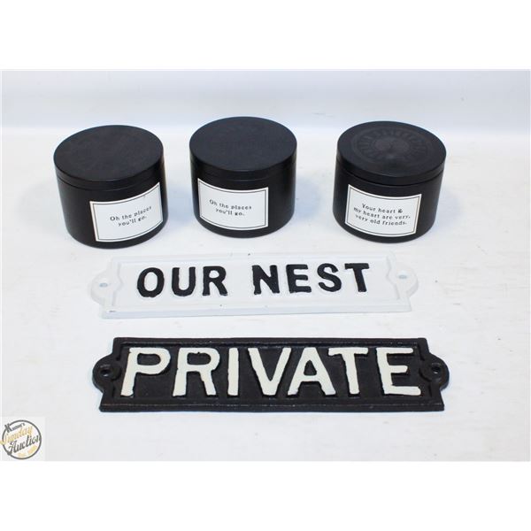 3 NEW CEDAR MOUNTAIN CANDLE COMPANY CANDLES SOLD W