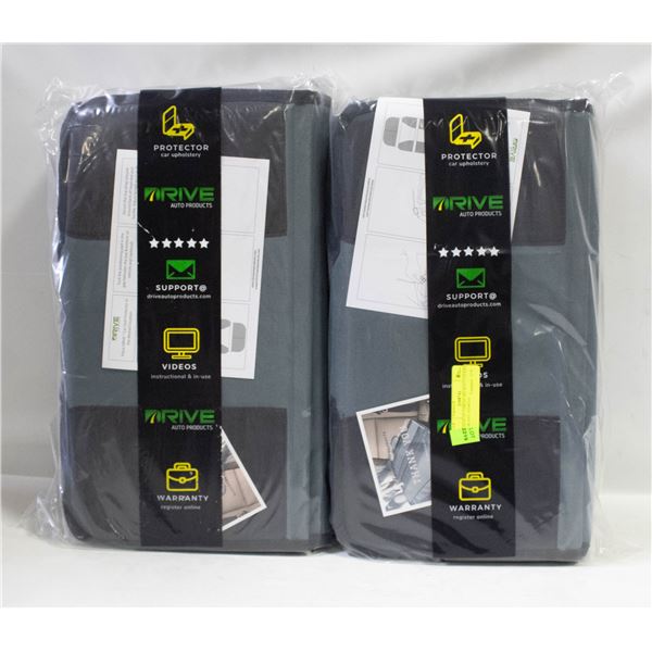 2 SETS OF 2 DRIVE HD SEAT COVERS FOR ANY VEHICLE