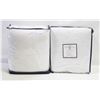 Image 1 : 2 QUILTED FEATHER BED PROTECTOR DOUBLE