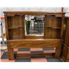 Image 1 : VINTAGE QUEEN SIZED HEADBOARD SHELF WOOD UNIT
