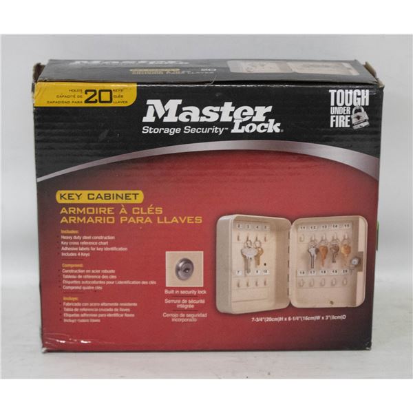 NEW MASTER LOCK KEY CABINET WITH KEYS
