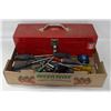 Image 1 : TRAY OF TOOLS AND A RED TOOL BOX