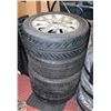 Image 1 : 4 TIRES WITH ALUMINUM RIMS 235/50R17