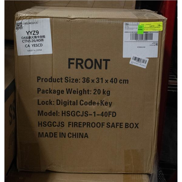 BRAND NEW HSGCJS FIREPROOF HOME SAFE 1 CUBIC FT