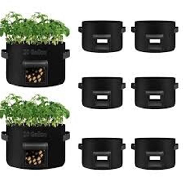 NEW SORANGEUN 8PCS 20 GALLON GROW BAGS