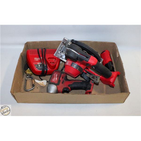 FLAT OF MILWAUKEE TOOLS INCLUDES 5-3/8" METAL SAW