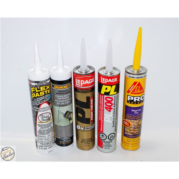 LOT OF VARIOUS NEW CAULKING