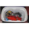 Image 1 : TOTE OF SHOP TOOLS AND ACCESSORIES