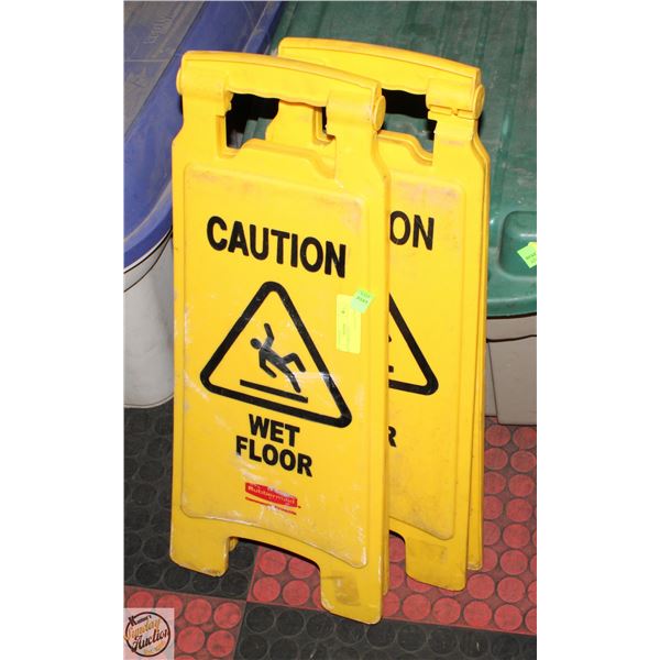 2 WET FLOOR SIGNS