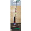 Image 1 : LOT OF 3 PUSH BROOMS. ONE HEAD IS NEW
