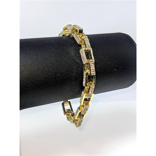Impressive 21.8 Gram 14 Kt Gold Plate Rolo Box Link Bracelet