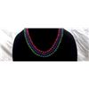 Image 2 : 642.5 Cttw Natural Ruby, Emerald and Blue Sapphire Necklace