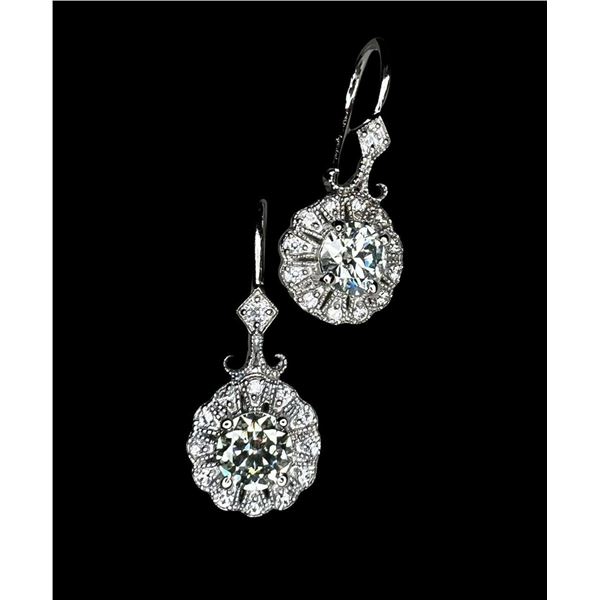 Stunning 4.25 Cwt. White Ice Blue Fire Moissanite Earrings