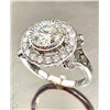 Image 1 : 14 Kt White Gold Plate 3 Ct White Lab Simulated Diamond Ring